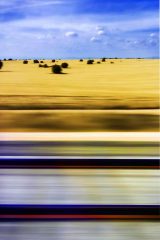 Paisaje desde el tren. Fotografía artística colores y formas