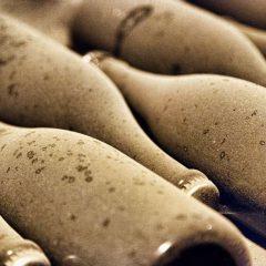 Botellas en reposo. Fotografía artística de detalles