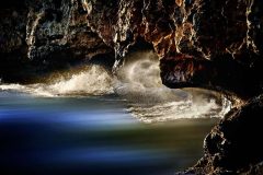 Fotografía artística de paisajes naturales acantilado rompeolas